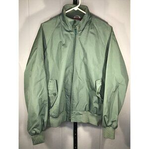 Vintage Field & Stream Harrington Jacket Men LG Green Plaid Lined Bomber Field